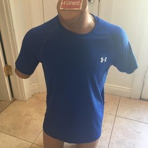 Under Armour Men's Heat Gear Blue Loose Small
